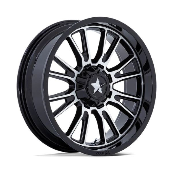 MSA Thunderlips 15" Wheels Black/Machined Polaris RZR Turbo R & Pro R Ranger 1500 Xpedition
