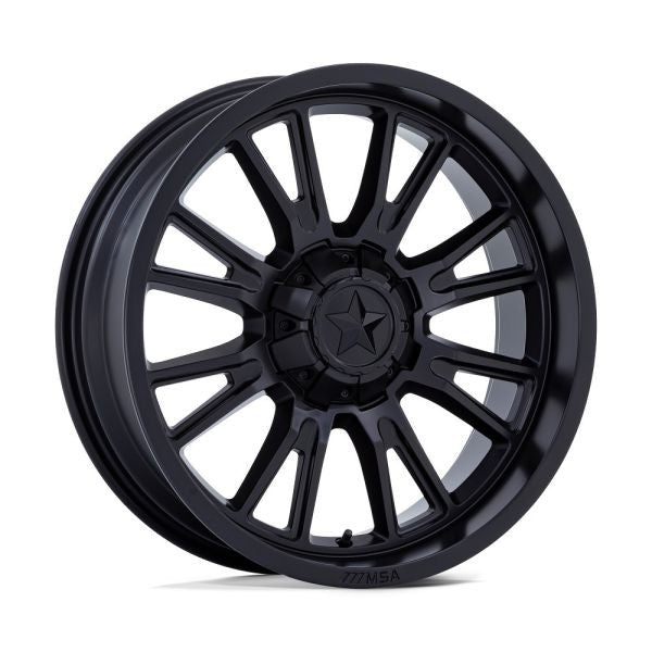 MSA ThunderLips 24" Wheels Matte Black Polaris RZR Turbo R & Pro R Ranger 1500 Xpedition