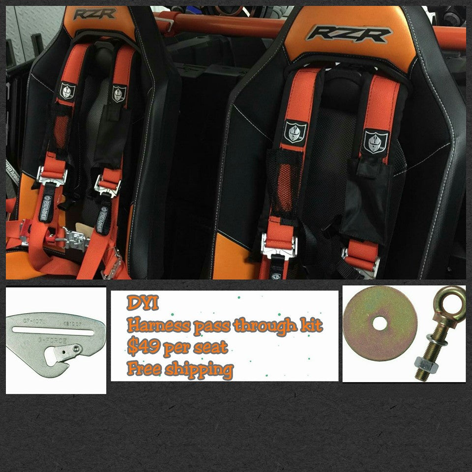Polaris RZR Harness Seat Pass through kit