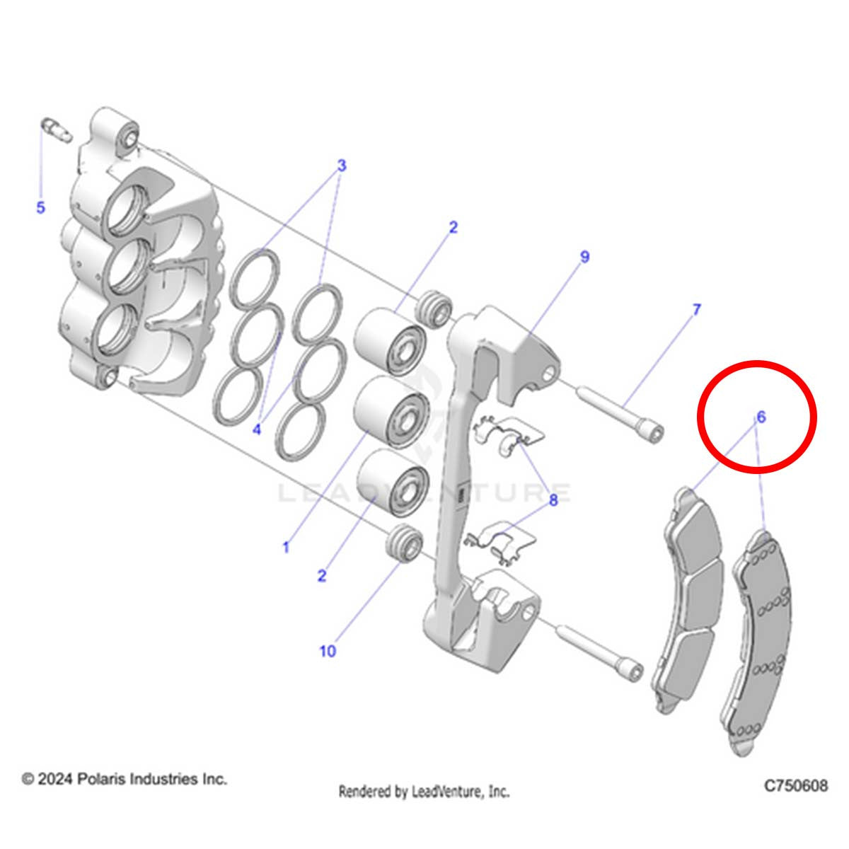 Polaris RZR Turbo R/ Pro S 2 & 4 Seat OE Brake Pad Kits (2 Pair)