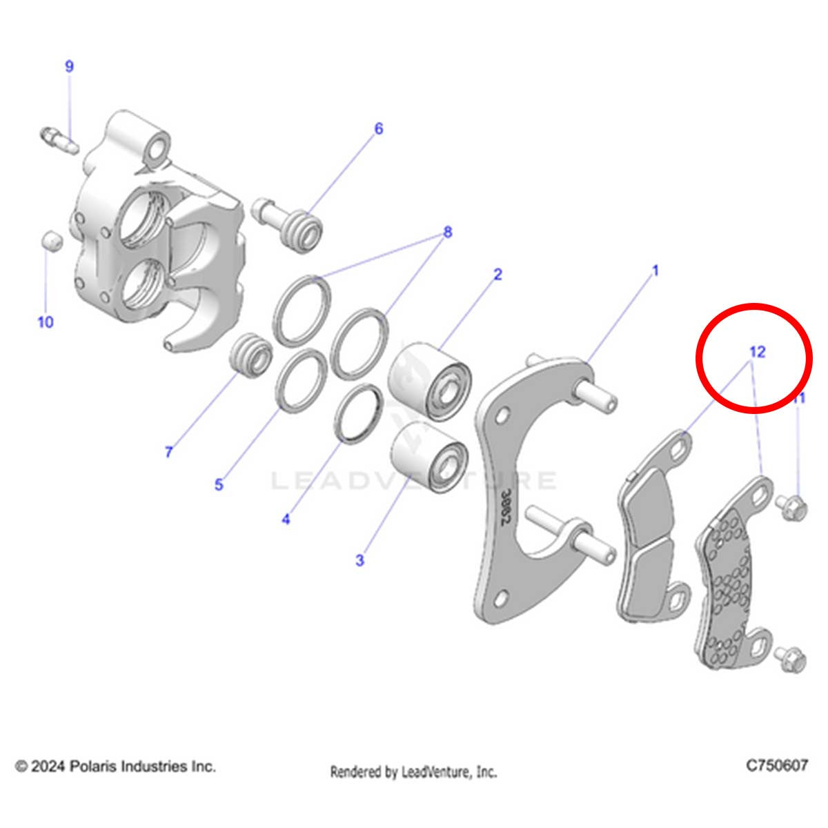 Polaris RZR Turbo R/ Pro S 2 & 4 Seat OE Brake Pad Kits (2 Pair)