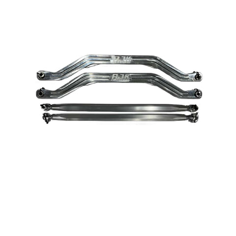 Polaris Pro R / Turbo R High Clearance Radius Rods by AJK Offroad Raw Aluminum Both Rods