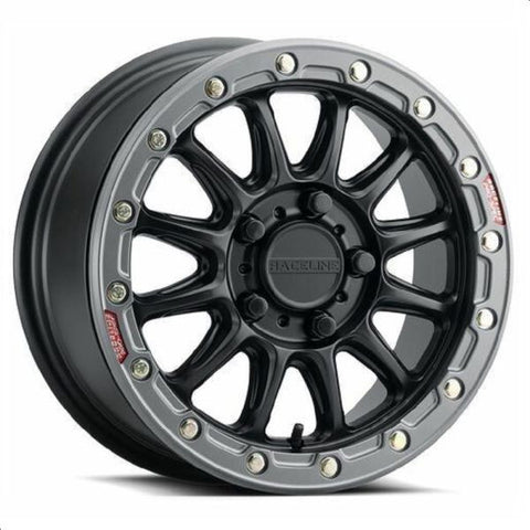 Raceline Alpha Beadlock 15" Wheels Black +25mm Polaris RZR Turbo R & Pro R Ranger 1500 Xpedition