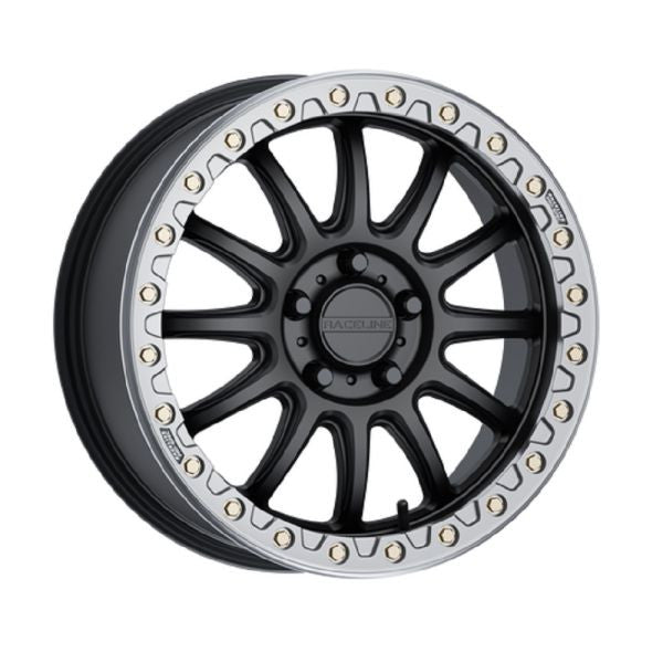 Raceline Alpha Beadlock 17" Wheels Gunmetal (+25mm) Polaris RZR Turbo R & Pro R Ranger 1500 Xpedition
